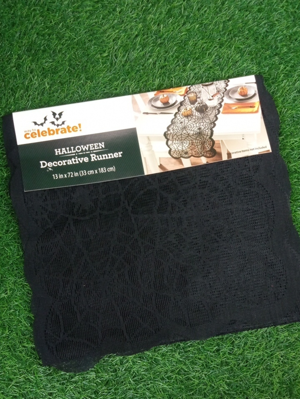👻 Halloween Black Lace Spiderweb Table Runner